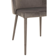 Eetkamerstoel Grijs Metaal 51 cm 51x58x80 cm-Eetkamerstoelen-J-Line