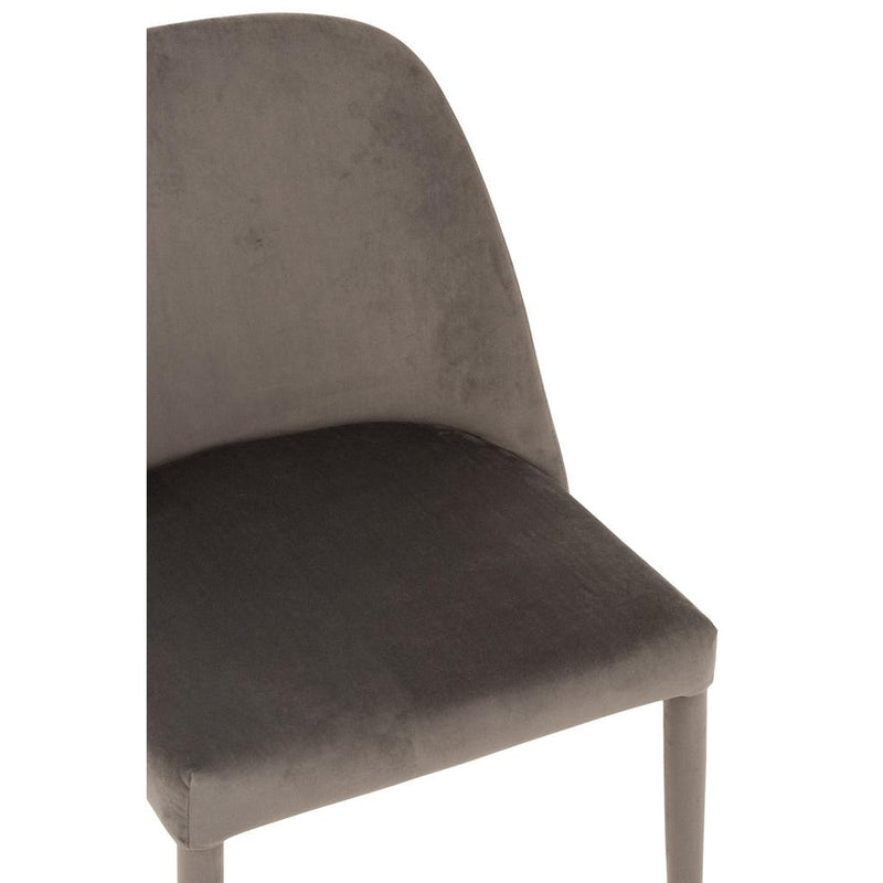 Eetkamerstoel Grijs Metaal 51 cm 51x58x80 cm-Eetkamerstoelen-J-Line