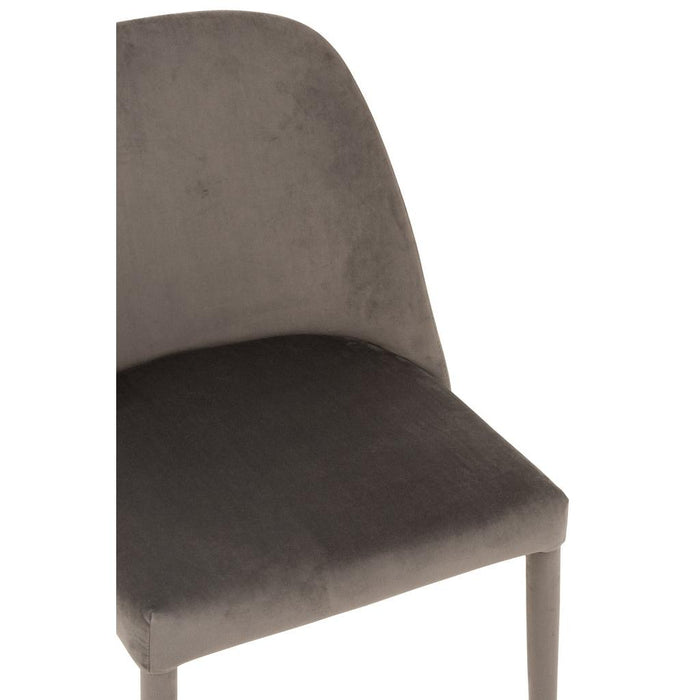 Eetkamerstoel Grijs Metaal 51 cm-Eetkamerstoelen-J-Line