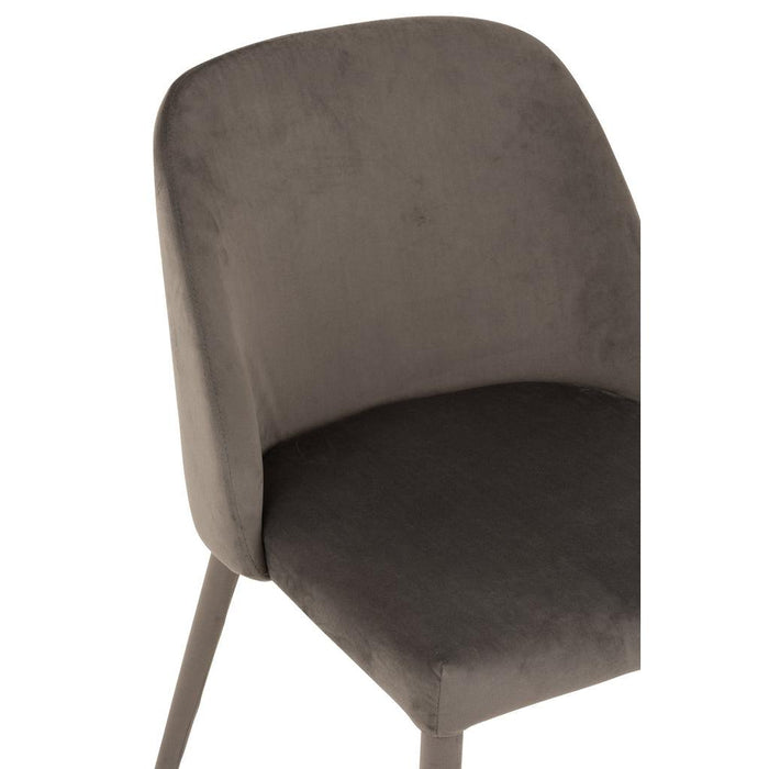 Eetkamerstoel Grijs Metaal 51 cm-Eetkamerstoelen-J-Line