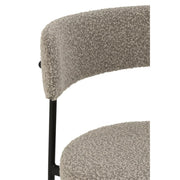 Eetkamerstoel Grijs Metaal 52 cm 52.5x51x76.5 cm-Eetkamerstoelen-J-Line
