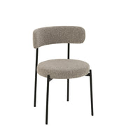 Eetkamerstoel Grijs Metaal 52 cm 52.5x51x76.5 cm-Eetkamerstoelen-J-Line