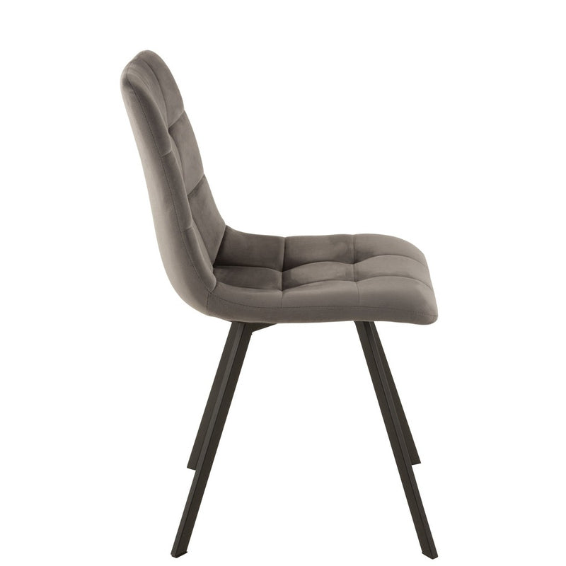 Eetkamerstoel Grijs Metaal 54 cm 54x45x86 cm-Eetkamerstoelen-J-Line