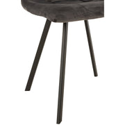 Eetkamerstoel Grijs Metaal 54 cm 54x45x86 cm-Eetkamerstoelen-J-Line