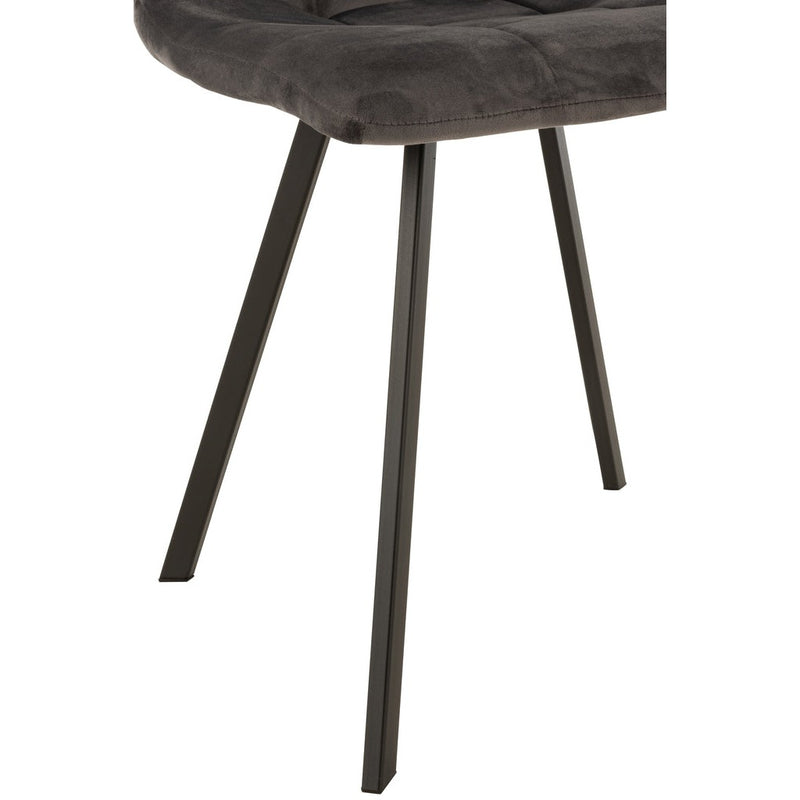 Eetkamerstoel Grijs Metaal 54 cm 54x45x86 cm-Eetkamerstoelen-J-Line