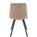 Eetkamerstoel Grijs Polyester 47 cm 47x55x82 cm 15468-Eetkamerstoelen-J-Line