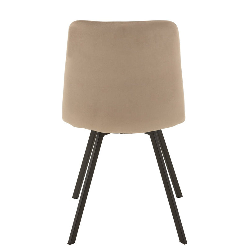 Eetkamerstoel Grijs Polyester 47 cm 47x55x82 cm 15468-Eetkamerstoelen-J-Line
