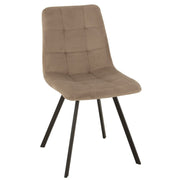 Eetkamerstoel Grijs Polyester 47 cm 47x55x82 cm 15468-Eetkamerstoelen-J-Line