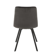 Eetkamerstoel Grijs Polyester 47 cm 47x55x82 cm 15487-Eetkamerstoelen-J-Line
