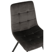 Eetkamerstoel Grijs Polyester 47 cm 47x55x82 cm 15487-Eetkamerstoelen-J-Line
