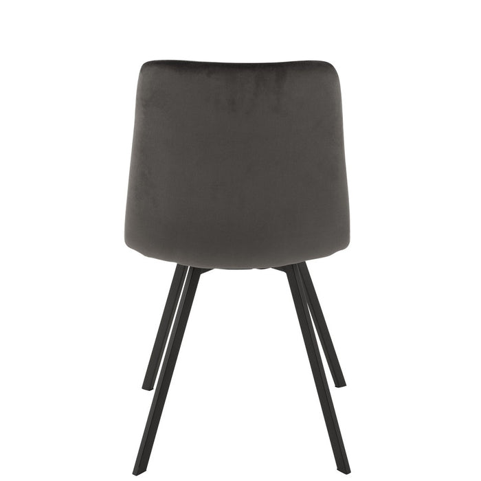 Eetkamerstoel Grijs Polyester 47 cm-Eetkamerstoelen-J-Line