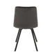 Eetkamerstoel Grijs Polyester 47 cm-Eetkamerstoelen-J-Line