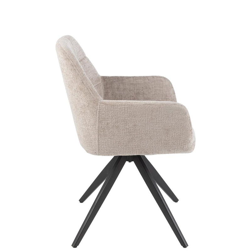 Eetkamerstoel Grijs Sponge 56 cm 56.5x58x85 cm-Eetkamerstoelen-J-Line