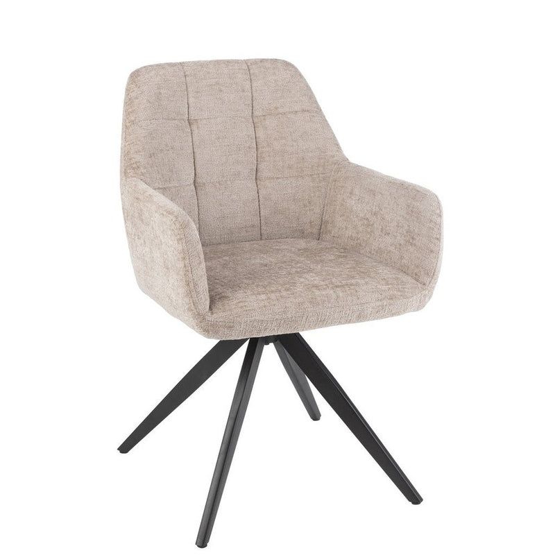 Eetkamerstoel Grijs Sponge 56 cm 56.5x58x85 cm-Eetkamerstoelen-J-Line