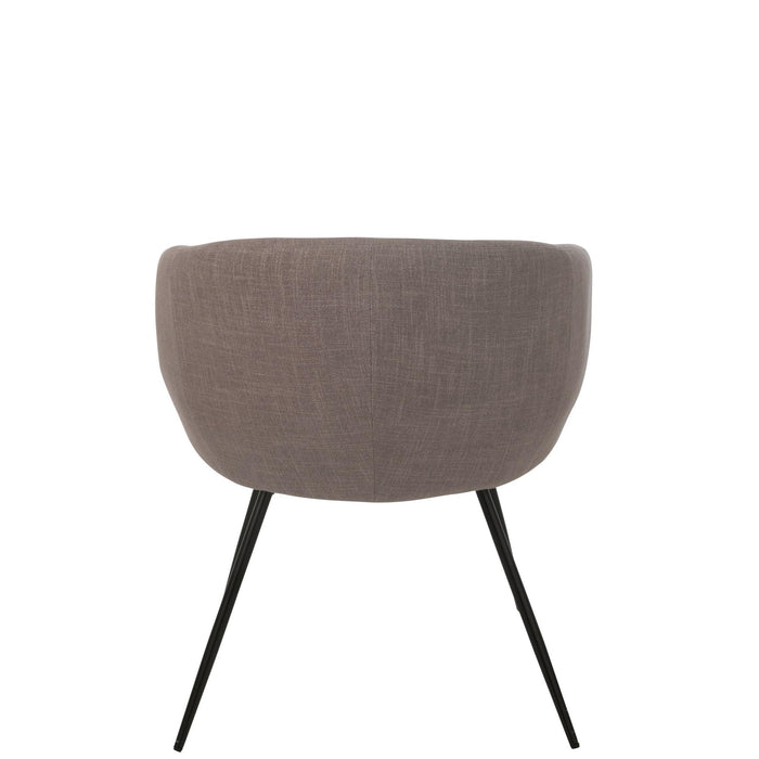 Eetkamerstoel Grijs Stof 62 cm 61x60x75 cm-Eetkamerstoelen-J-Line