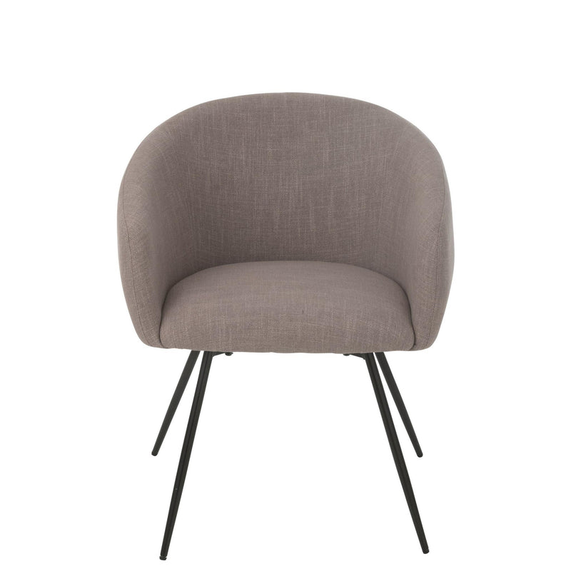 Eetkamerstoel Grijs Stof 62 cm 61x60x75 cm-Eetkamerstoelen-J-Line