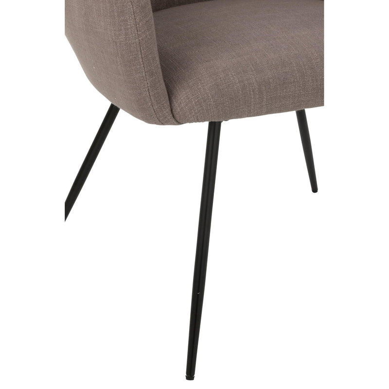 Eetkamerstoel Grijs Stof 62 cm 61x60x75 cm-Eetkamerstoelen-J-Line