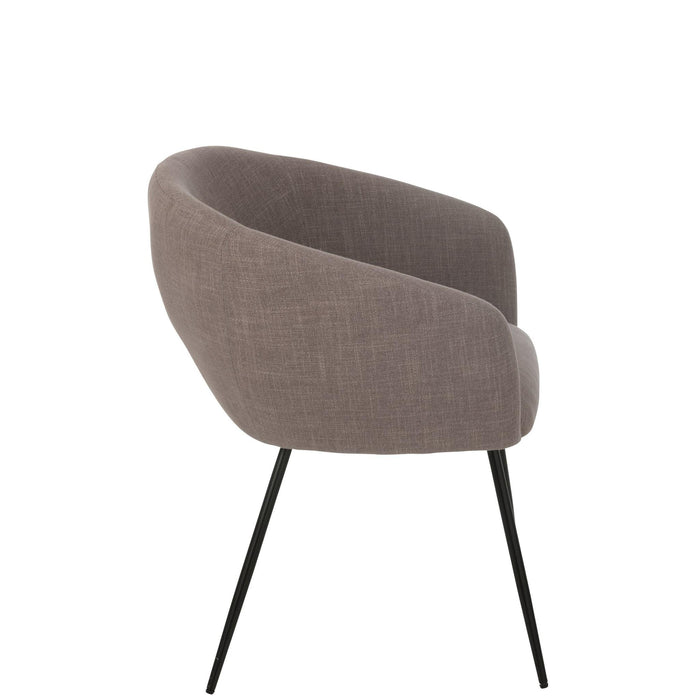 Eetkamerstoel Grijs Stof 62 cm-Eetkamerstoelen-J-Line