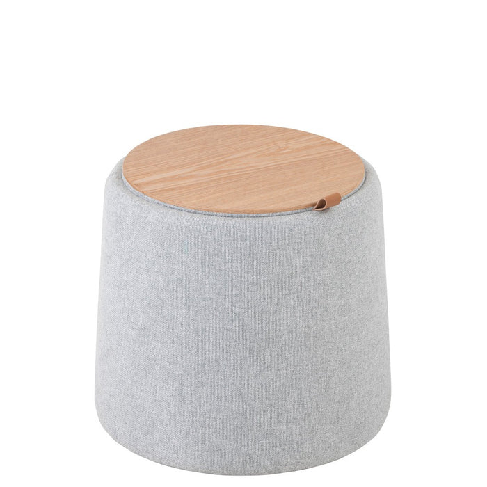 Eetkamerstoel Grijs Stof Rond 42 cm 42x42x43 cm 25045-Poefs-J-Line