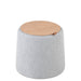 Eetkamerstoel Grijs Stof Rond 42 cm 42x42x43 cm 25045-Poefs-J-Line