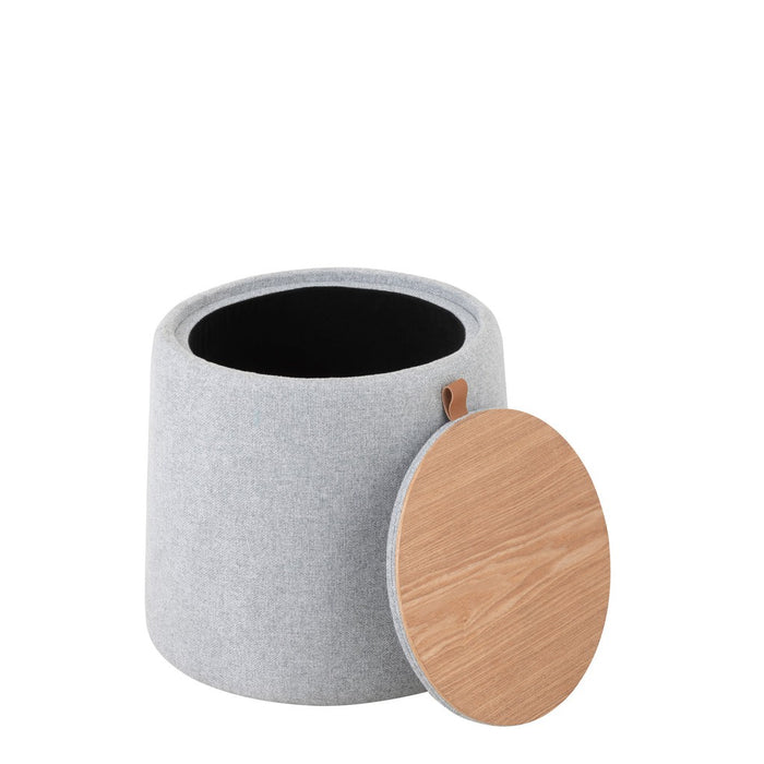 Eetkamerstoel Grijs Stof Rond 42 cm 42x42x43 cm 25045-Poefs-J-Line
