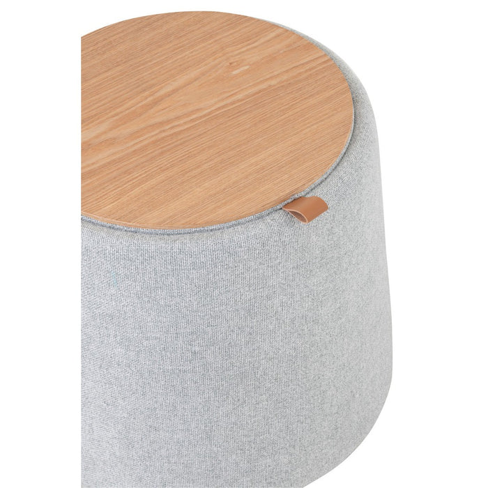 Eetkamerstoel Grijs Stof Rond 42 cm 42x42x43 cm 25045-Poefs-J-Line