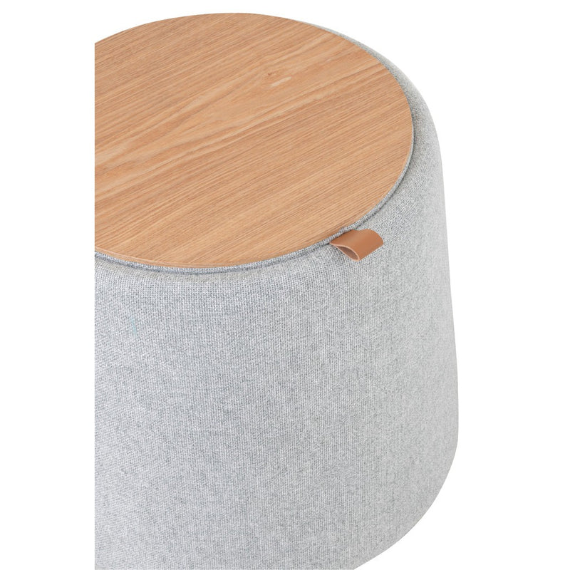 Eetkamerstoel Grijs Stof Rond 42 cm 42x42x43 cm 25045-Poefs-J-Line