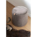 Eetkamerstoel Grijs Stof Rond 42 cm - Grijs/greige - 25047-Eetkamerstoelen-J-Line