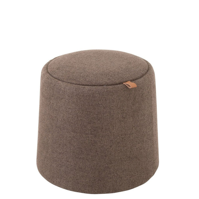 Eetkamerstoel Grijs Stof Rond 42 cm - Grijs/greige - 25047-Eetkamerstoelen-J-Line