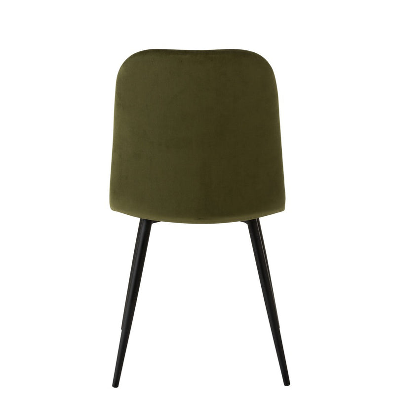 Eetkamerstoel Groen Eucalyptus hout 44 cm 44.5x46.5x86 cm-Eetkamerstoelen-J-Line