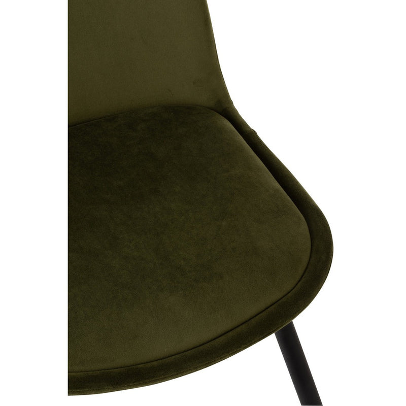 Eetkamerstoel Groen Eucalyptus hout 44 cm 44.5x46.5x86 cm-Eetkamerstoelen-J-Line
