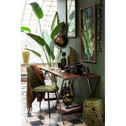 Eetkamerstoel Groen Eucalyptus hout 44 cm 44.5x46.5x86 cm-Eetkamerstoelen-J-Line
