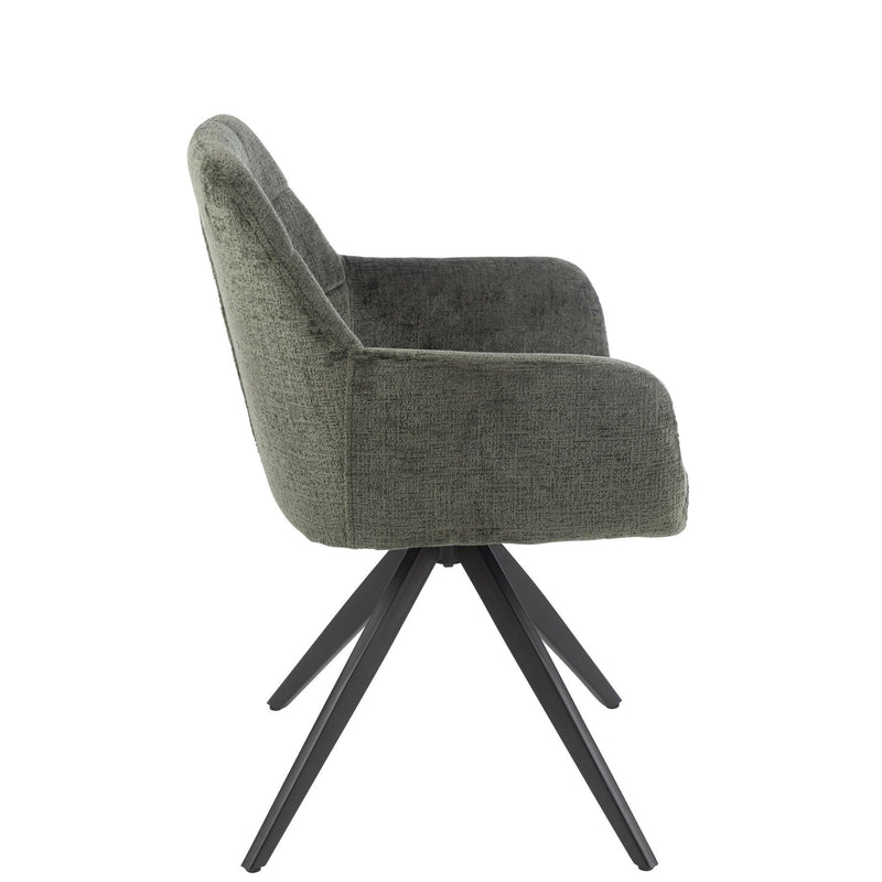 Eetkamerstoel Groen Sponge 56 cm 56.5x58x85 cm-Eetkamerstoelen-J-Line
