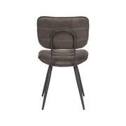 Eetkamerstoel Gus Antraciet Microvezel 49x60x87 cm-Eetkamerstoelen-LABEL51