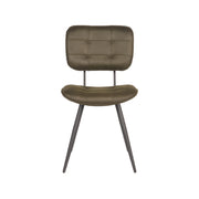 Eetkamerstoel Gus Army Microvezel 49x60x87 cm-Eetkamerstoelen-LABEL51