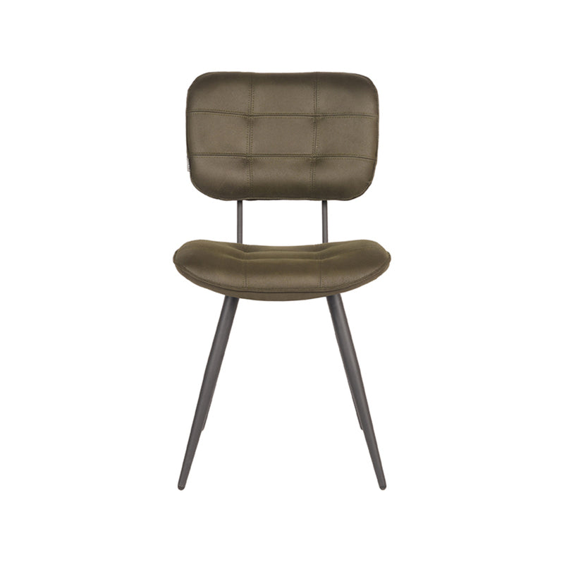 Eetkamerstoel Gus Army Microvezel 49x60x87 cm-Eetkamerstoelen-LABEL51