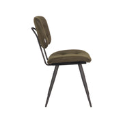 Eetkamerstoel Gus Army Microvezel 49x60x87 cm-Eetkamerstoelen-LABEL51