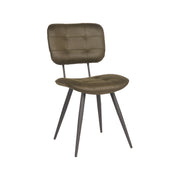 Eetkamerstoel Gus Army Microvezel 49x60x87 cm-Eetkamerstoelen-LABEL51