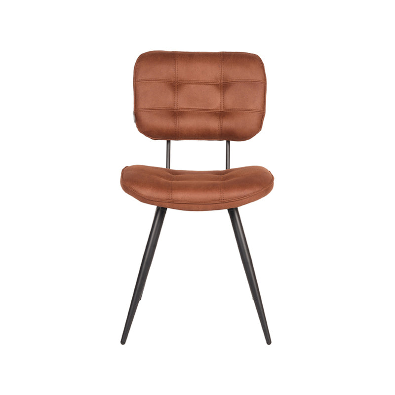 Eetkamerstoel Gus Cognac Microvezel 49x60x87 cm-Eetkamerstoelen-LABEL51
