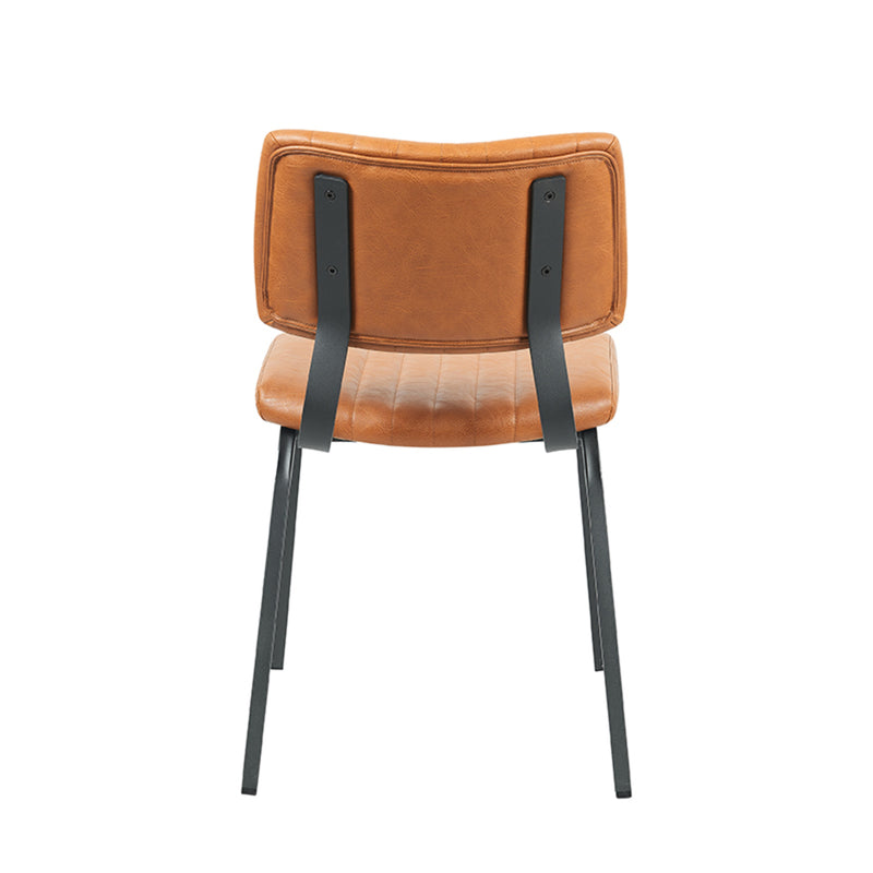 Eetkamerstoel Gusto Cognac Kunstleder 46x56x79 cm-Eetkamerstoelen-LABEL51