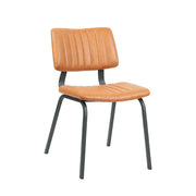 Eetkamerstoel Gusto Cognac Kunstleder 46x56x79 cm-Eetkamerstoelen-LABEL51