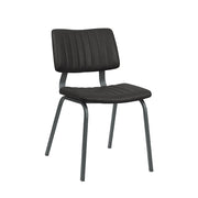 Eetkamerstoel Gusto Zwart Kunstleder 46x56x79 cm-Eetkamerstoelen-LABEL51