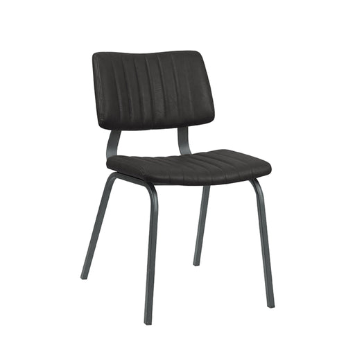 Eetkamerstoel Gusto Zwart Kunstleder 46x56x79 cm-Eetkamerstoelen-LABEL51
