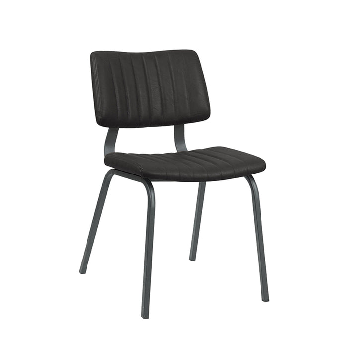 Eetkamerstoel Gusto - Zwart - Kunstleder-Eetkamerstoelen-LABEL51