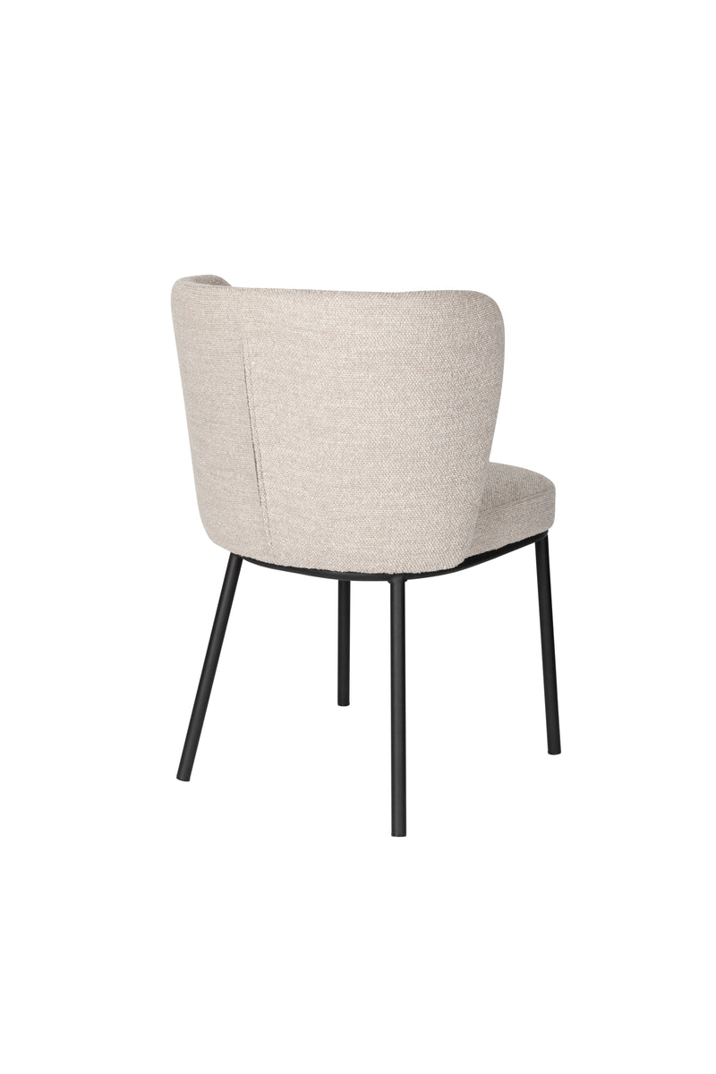 Eetkamerstoel Guus Polyester Beige 53x55 cm-Eetkamerstoelen-Creating Home