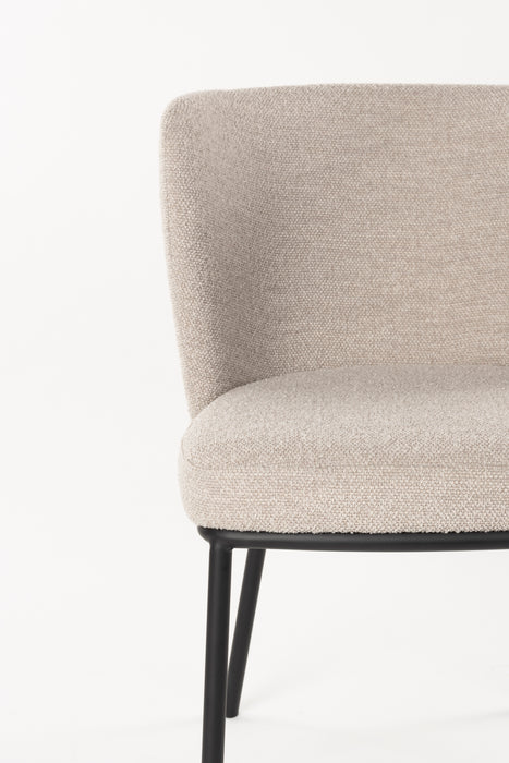 Eetkamerstoel Guus Polyester Beige 53x55 cm-Eetkamerstoelen-Creating Home