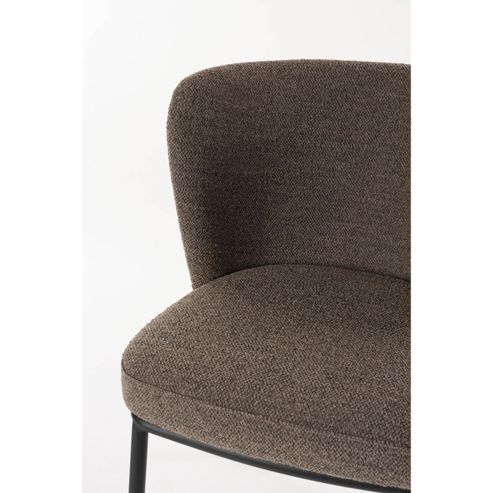 Eetkamerstoel Guus Polyester Bruin 53x55 cm