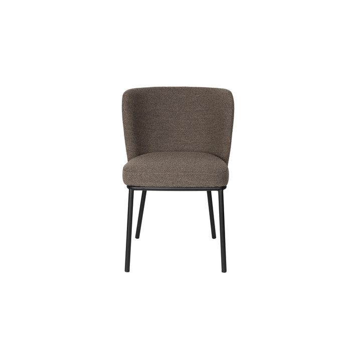 Eetkamerstoel Guus Polyester Bruin 53x55 cm-Eetkamerstoelen-Creating Home