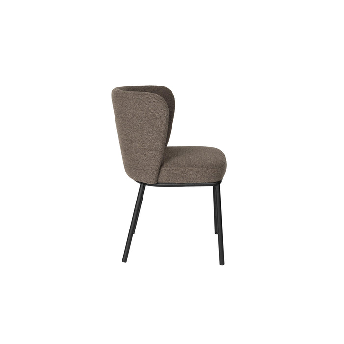 Eetkamerstoel Guus Polyester Bruin 53x55 cm-Eetkamerstoelen-Creating Home