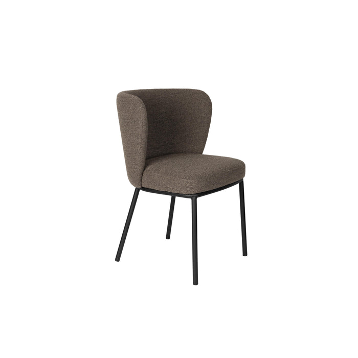 Eetkamerstoel Guus Polyester Bruin 53x55 cm-Eetkamerstoelen-Creating Home